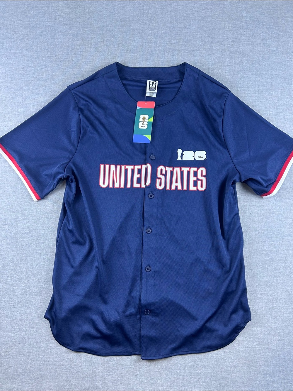 FIFA World Cup 2026 United States Baseball Jersey Blue XL NWT USA Soccer